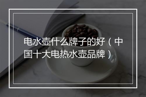 电水壶什么牌子的好（中国十大电热水壶品牌）