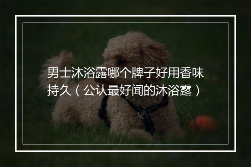 男士沐浴露哪个牌子好用香味持久（公认最好闻的沐浴露）