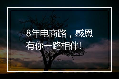 8年电商路，感恩有你一路相伴!