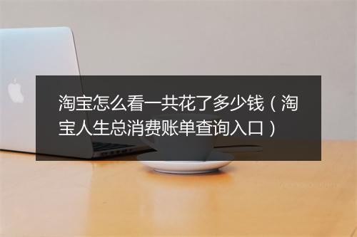 淘宝怎么看一共花了多少钱（淘宝人生总消费账单查询入口）