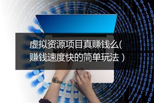 虚拟资源项目真赚钱么(赚钱速度快的简单玩法）