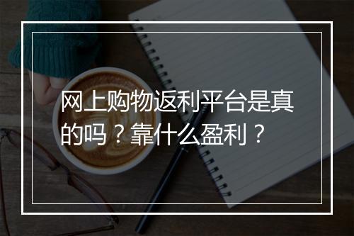 网上购物返利平台是真的吗？靠什么盈利？