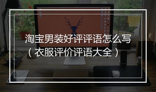 淘宝男装好评评语怎么写（衣服评价评语大全）