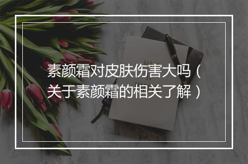 素颜霜对皮肤伤害大吗（关于素颜霜的相关了解）