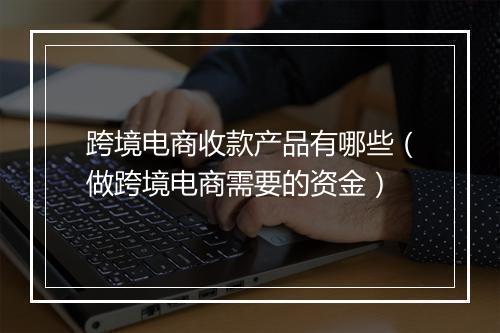 跨境电商收款产品有哪些（做跨境电商需要的资金）