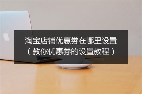 淘宝店铺优惠劵在哪里设置（教你优惠券的设置教程）