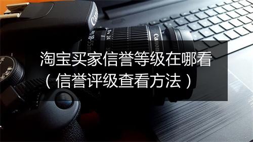 淘宝买家信誉等级在哪看（信誉评级查看方法）