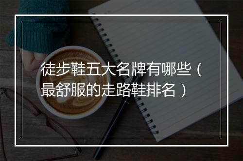 徒步鞋五大名牌有哪些（最舒服的走路鞋排名）