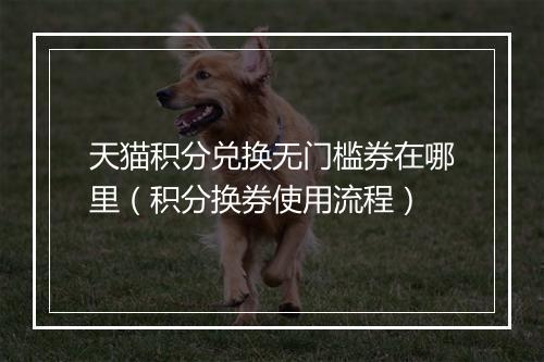 天猫积分兑换无门槛券在哪里（积分换券使用流程）