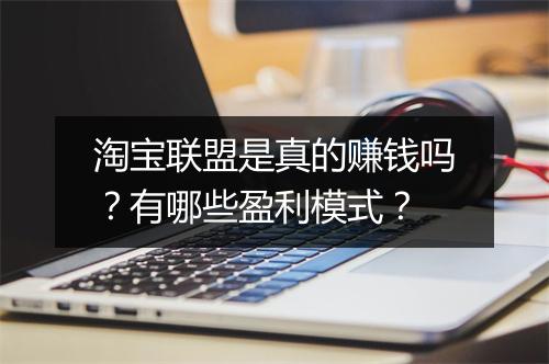 淘宝联盟是真的赚钱吗？有哪些盈利模式？