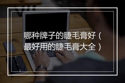 哪种牌子的睫毛膏好（最好用的睫毛膏大全）
