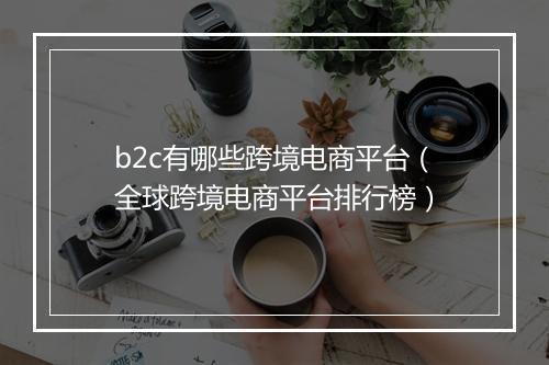 b2c有哪些跨境电商平台（全球跨境电商平台排行榜）