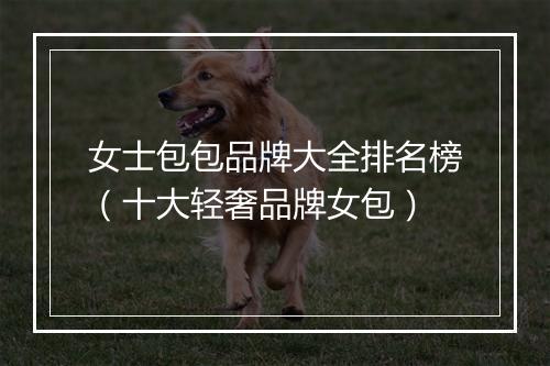 女士包包品牌大全排名榜（十大轻奢品牌女包）