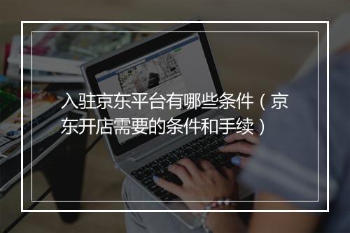入驻京东平台有哪些条件（京东开店需要的条件和手续）