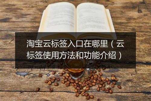 淘宝云标签入口在哪里（云标签使用方法和功能介绍）