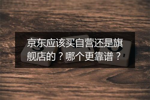 京东应该买自营还是旗舰店的？哪个更靠谱？