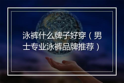 泳裤什么牌子好穿（男士专业泳裤品牌推荐）