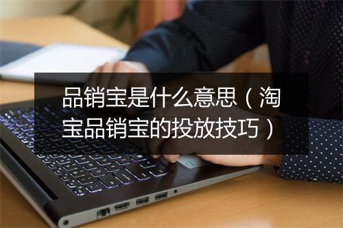 品销宝是什么意思（淘宝品销宝的投放技巧）