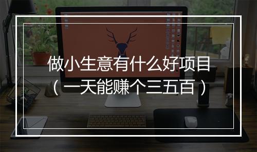 做小生意有什么好项目（一天能赚个三五百）
