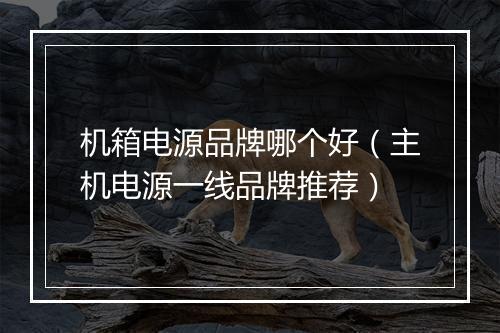 机箱电源品牌哪个好（主机电源一线品牌推荐）