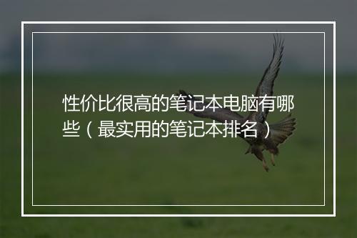 性价比很高的笔记本电脑有哪些（最实用的笔记本排名）