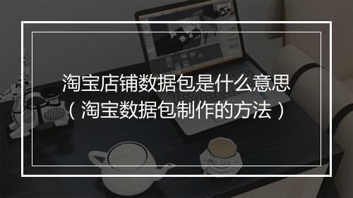 淘宝店铺数据包是什么意思（淘宝数据包制作的方法）