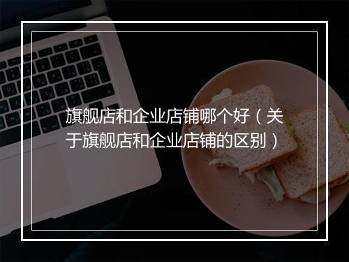 旗舰店和企业店铺哪个好（关于旗舰店和企业店铺的区别）