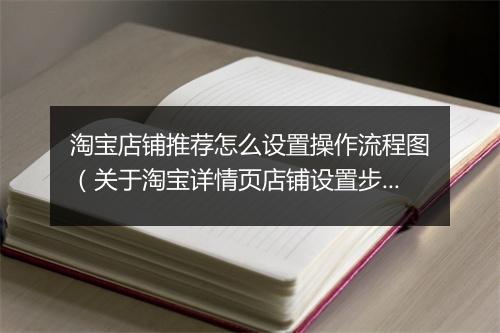 淘宝店铺推荐怎么设置操作流程图（关于淘宝详情页店铺设置步骤）
