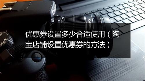优惠券设置多少合适使用（淘宝店铺设置优惠券的方法）