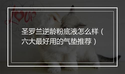 圣罗兰逆龄粉底液怎么样（六大最好用的气垫推荐）