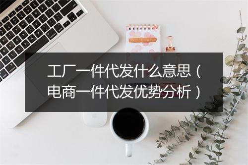 工厂一件代发什么意思（电商一件代发优势分析）