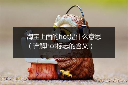 淘宝上面的hot是什么意思（详解hot标志的含义）