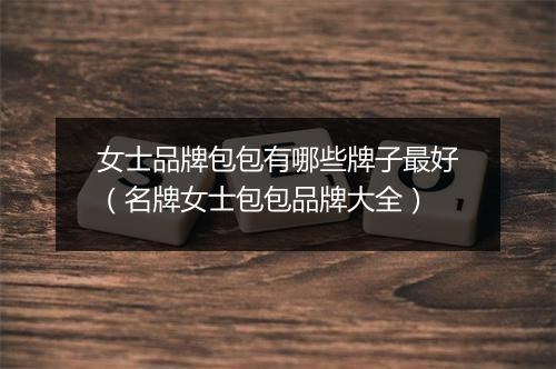女士品牌包包有哪些牌子最好（名牌女士包包品牌大全）