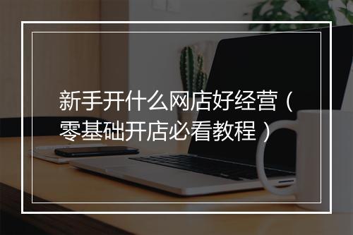 新手开什么网店好经营（零基础开店必看教程）
