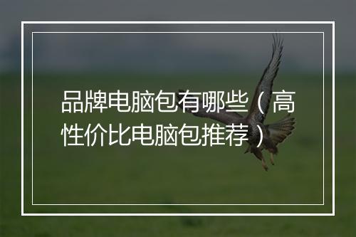 品牌电脑包有哪些（高性价比电脑包推荐）