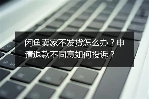 闲鱼卖家不发货怎么办？申请退款不同意如何投诉？