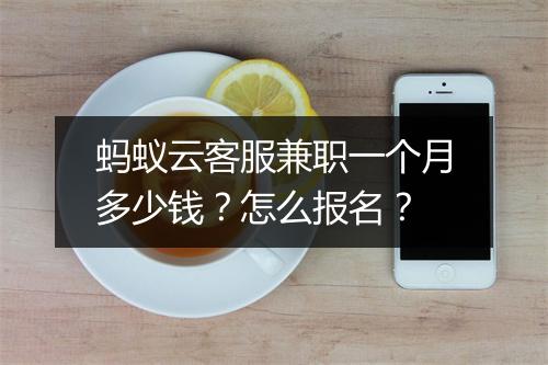 蚂蚁云客服兼职一个月多少钱？怎么报名？