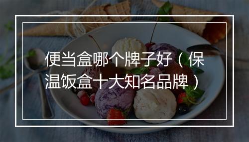 便当盒哪个牌子好（保温饭盒十大知名品牌）