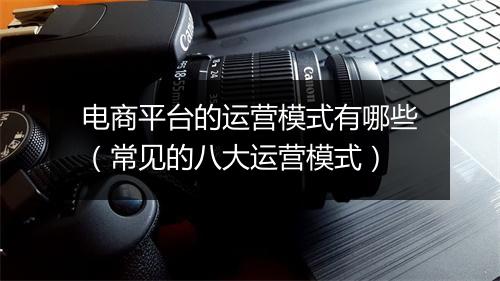 电商平台的运营模式有哪些（常见的八大运营模式）