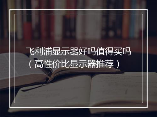 飞利浦显示器好吗值得买吗（高性价比显示器推荐）
