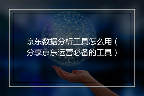 京东数据分析工具怎么用（分享京东运营必备的工具）