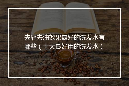 去屑去油效果最好的洗发水有哪些（十大最好用的洗发水）