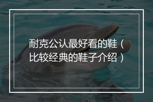 耐克公认最好看的鞋（比较经典的鞋子介绍）