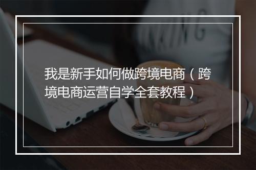 我是新手如何做跨境电商（跨境电商运营自学全套教程）