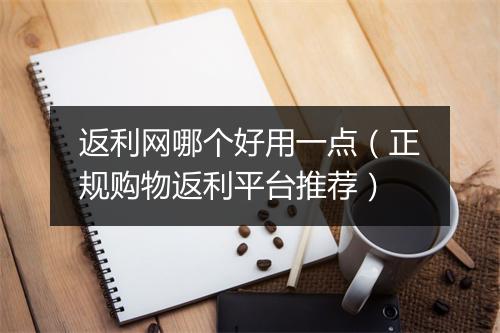 返利网哪个好用一点（正规购物返利平台推荐）