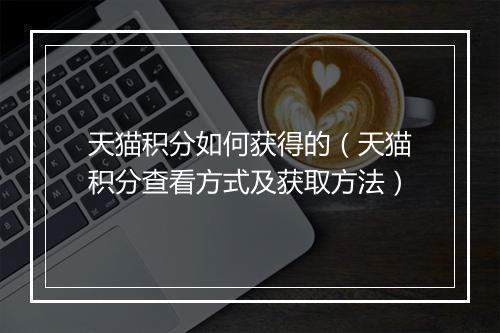 天猫积分如何获得的（天猫积分查看方式及获取方法）