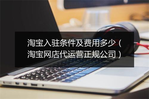 淘宝入驻条件及费用多少（淘宝网店代运营正规公司）