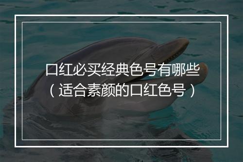 口红必买经典色号有哪些（适合素颜的口红色号）