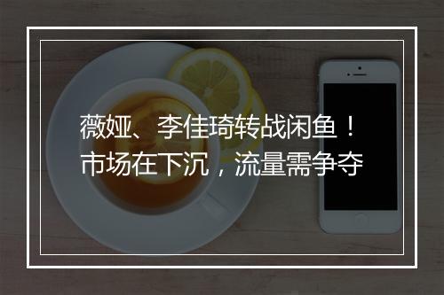 薇娅、李佳琦转战闲鱼！市场在下沉，流量需争夺