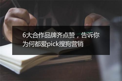 6大合作品牌齐点赞，告诉你为何都爱pick搜狗营销